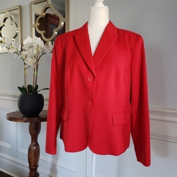 Pendleton Jackets & Blazers - NEW Pendleton Holiday Red Wool Blazer Suit Jacket 18P Office Church Classic
